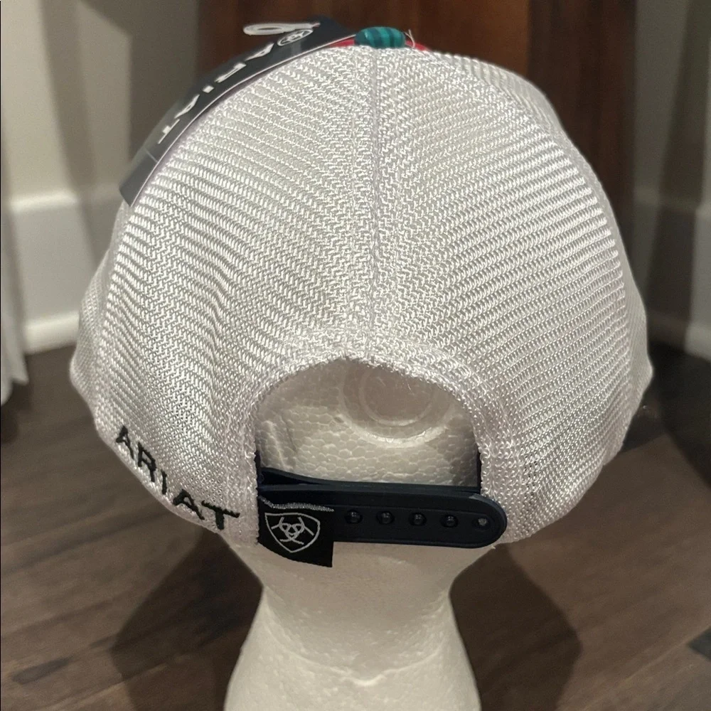 Ariat Serape Striped Ball Cap,mesh back,snapback,embroidered logo,6 vent panel - Picture 4 of 10